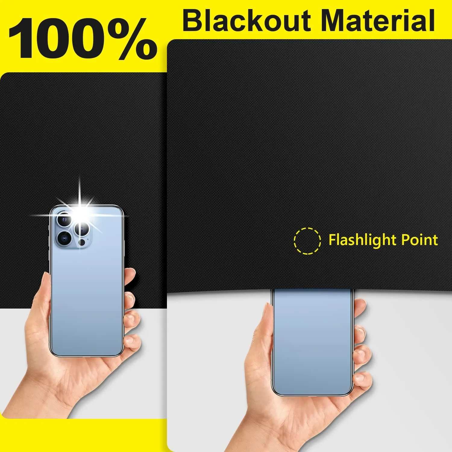100% Blackout Blinds 79" x 57" Travel Blackout Window Shades Portable Blackout Window Cover for Nursery Bedroom Dorm Room, No Drill Window Privacy Film, Light & UV Block for House