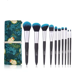 10PCS Makeup Brush Set Foundation Blush Eyeshadow Make Up Brushes Kits Synthetic Hair Cosmetic Tools