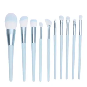10pcs Skilled Makeup Brush Set | Soft Synthetic Fibers for Foundation/Eyeshadow/Blush | Non - Shedding & Portable Travel Brushes | Daily Use Cosmetic Tools