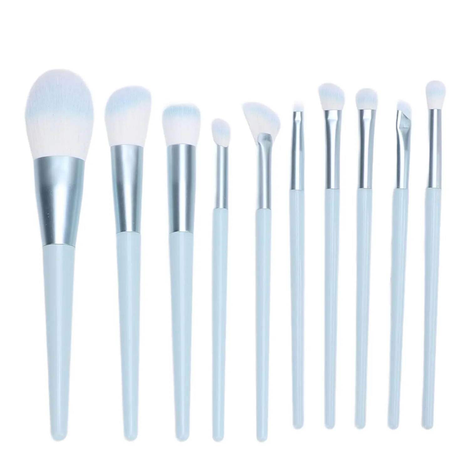 10pcs Skilled Makeup Brush Set | Soft Synthetic Fibers for Foundation/Eyeshadow/Blush | Non - Shedding & Portable Travel Brushes | Daily Use Cosmetic Tools