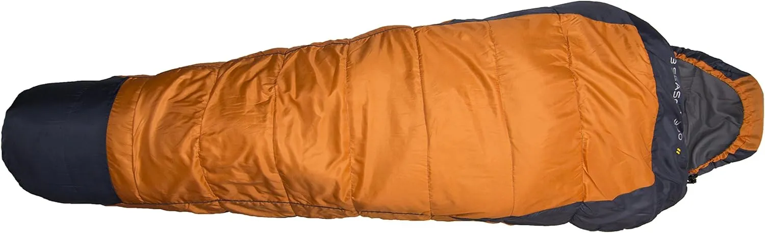 15 Degree Tech Mummy Sleeping Bag with Microfiber Lining, Orange, 3 lb