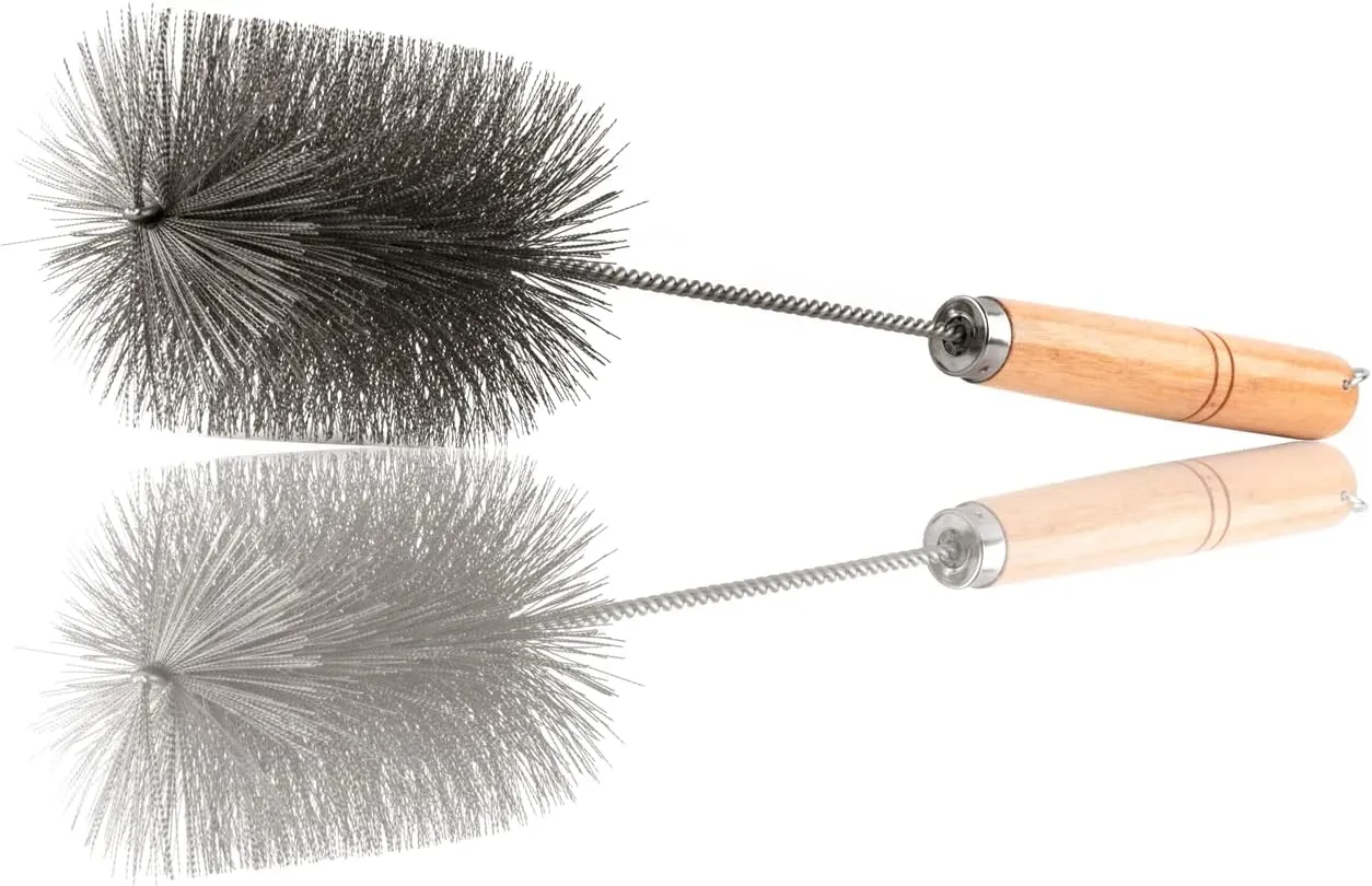 15-inch Tent Wood Burning Stove Pipe Cleaning Brush with Stainless Steel Bristles, and Chimney Cleaning Wire Brush | for All Kinds of Pipe Cleaning. (2.5IN)