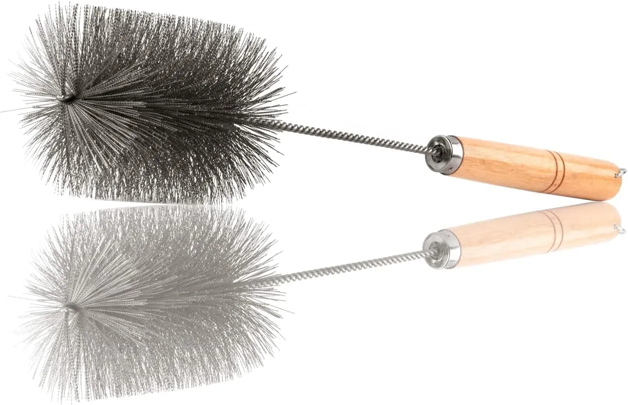 18-inch Tent Wood Burning Stove Pipe Cleaning Brush with Stainless Steel Bristles, and Chimney Cleaning Wire Brush | for All Kinds of Pipe Cleaning. (3.5IN)