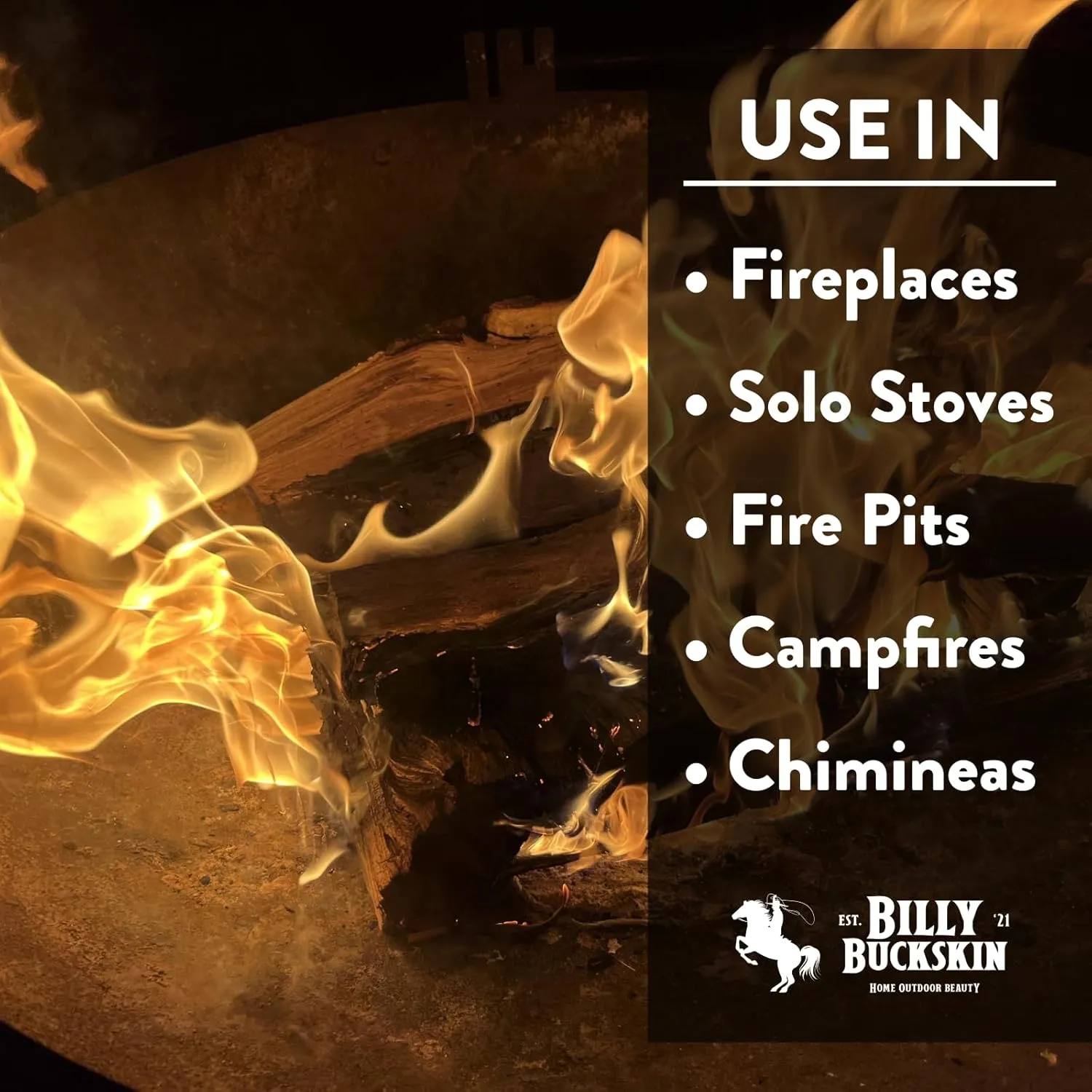 18 LB. Mesquite Firewood & Fatwood Firestarter, Aromatic & Seasoned Wood Logs, Fire Wood Log Perfect Fire Starter for Firepit, Fireplace, Campfires, Bonfire, Outdoor BBQ Grilling by Billy Buckskin Co.
