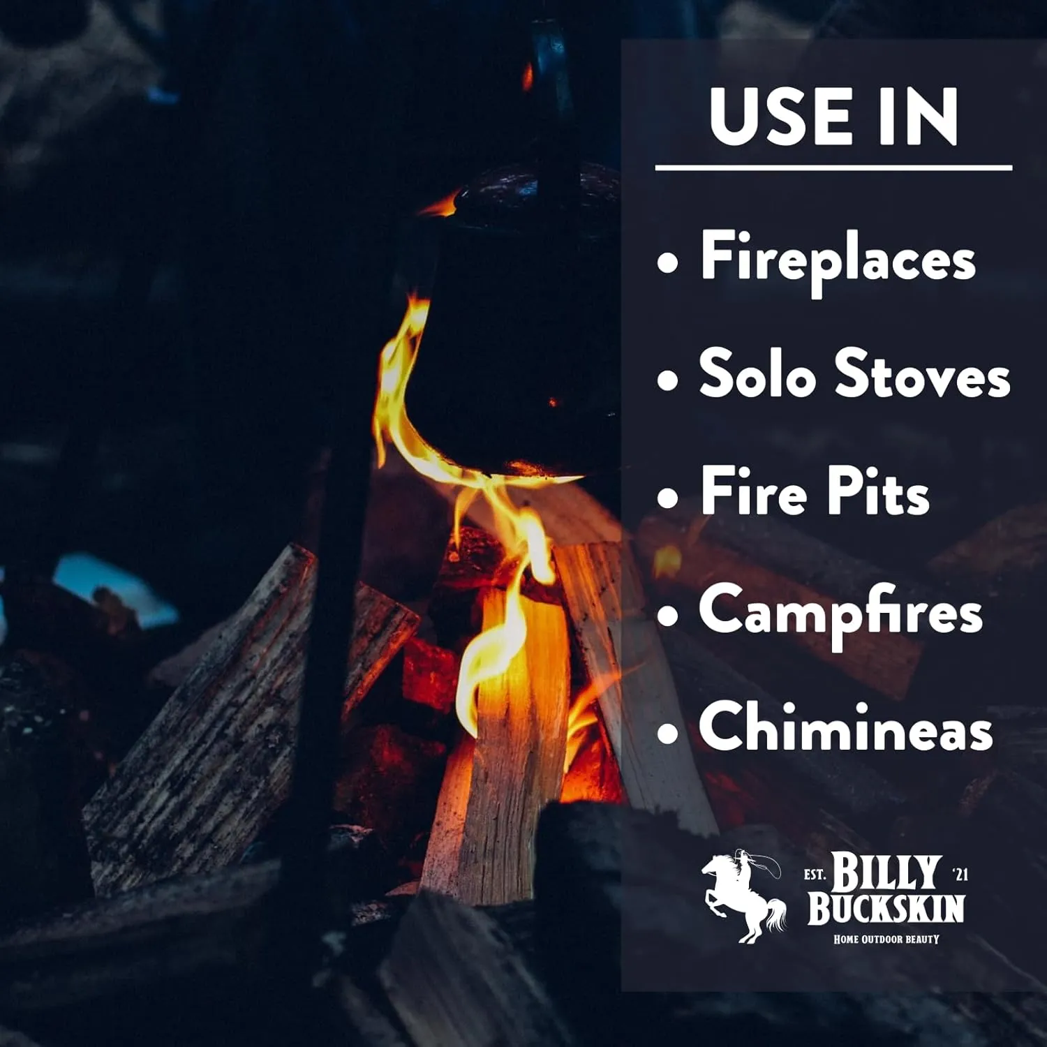 18 LB. Oak FireWood Log & Fatwood Fire Starter Sticks, Firewood Fire Logs Perfect Firestarters for Outdoor Firepit, Fireplaces, Campfires, Seasoned Wood Logs for Outdoor Grilling by Billy Buckskin Co.