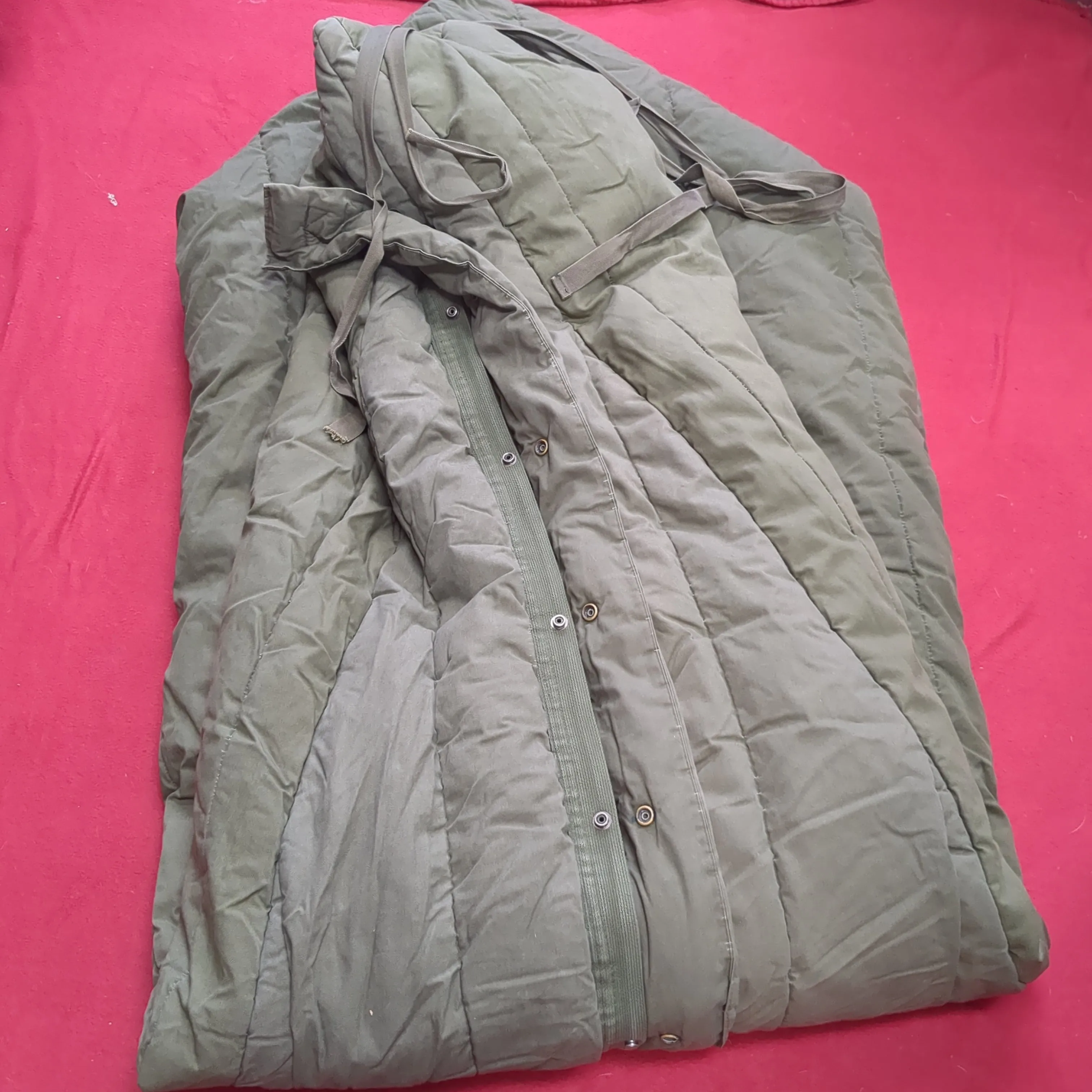 1980s USGI Intermediate Cold Weather Sleeping Bag Olive Green OD (15cc-AUG334)