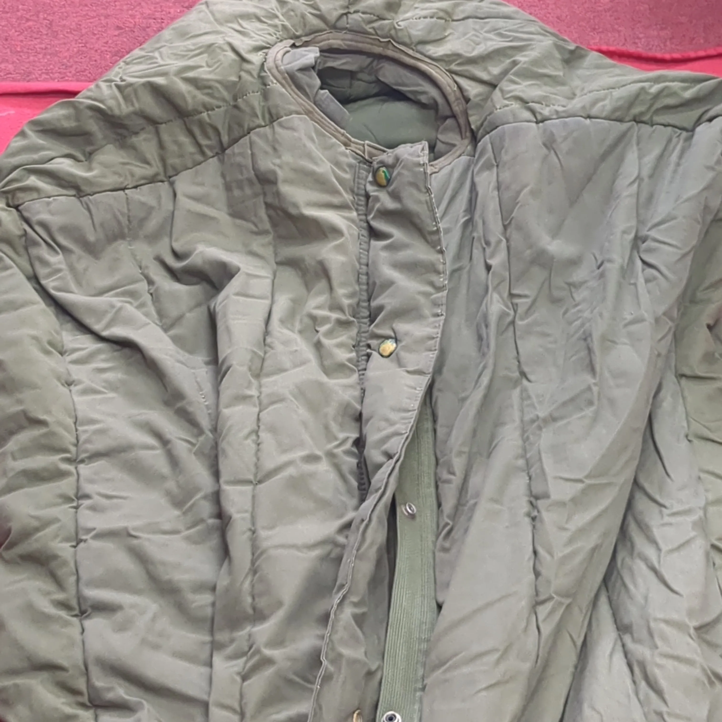 1980s USGI Intermediate Cold Weather Sleeping Bag Olive Green OD (15cc-AUG334)