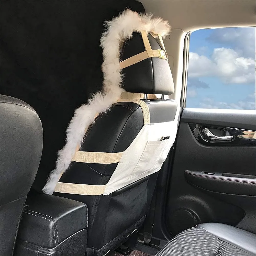 1Pc Faux Sheepskin Wool Fur Car Seat Cover for Cars SUV Trucks Universal Fit, Soft Plush Synthetic Wool Buck Fur Car Seat Cushions by FLMaples(Black)