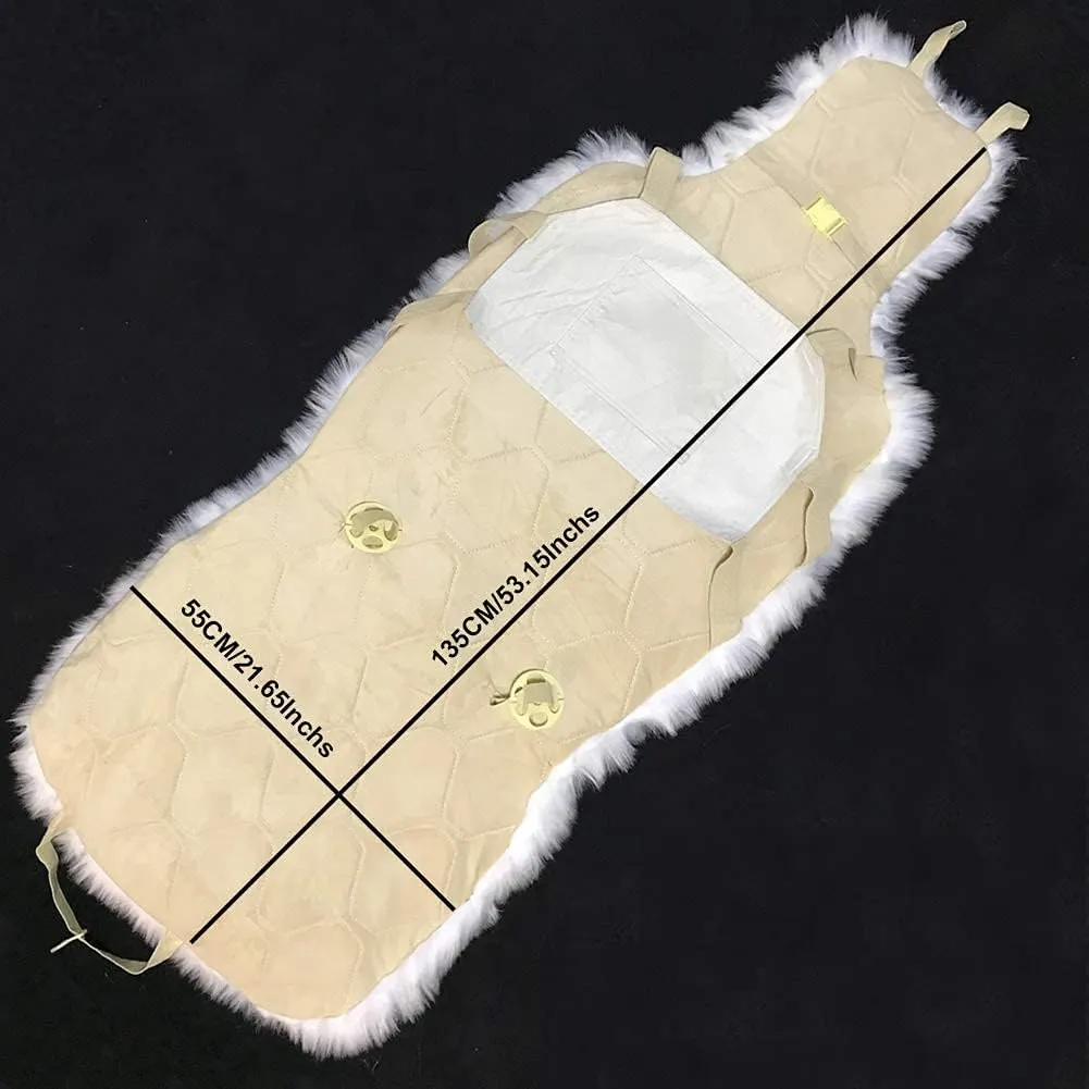 1Pc Faux Sheepskin Wool Fur Car Seat Cover for Cars SUV Trucks Universal Fit, Soft Plush Synthetic Wool Buck Fur Car Seat Cushions by FLMaples(Black)