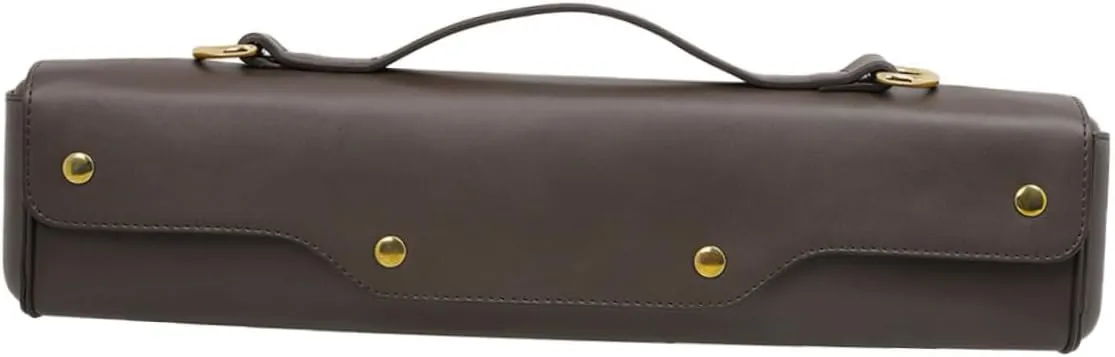 1Pc Portable Flute Case Bag Lightweight Flute Carry Bag with Shoulder Strap for Easy Transport Storage for Woodwind Instruments Coffee
