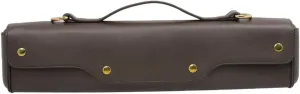 1Pc Portable Flute Case Flute Carry Bag with Shoulder Strap Lightweight Woodwind Storage Box for Adults Stylish Synthetic Design Coffee Color