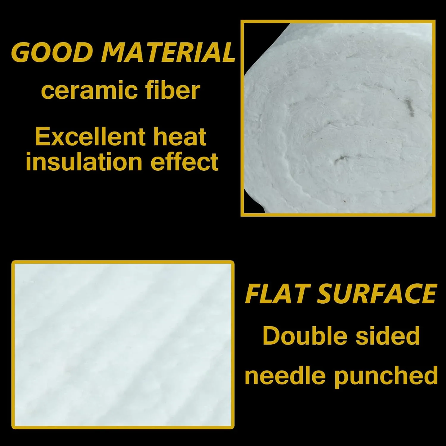 1"x24"x96",2400F Ceramic Fiber Fireproof Insulation Blanket, Applicable to Furnace, forging, kiln and Stove
