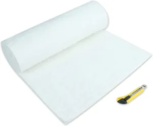 1"x24"x96",2400F Ceramic Fiber Fireproof Insulation Blanket, Applicable to Furnace, forging, kiln and Stove