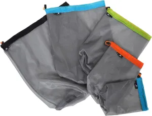 1set Outdoor Storage Bag Mesh Drawstring Sack for Camping Travel Sleeping Bags High Compression Polyester Lightweight for Clothes Gear Organization