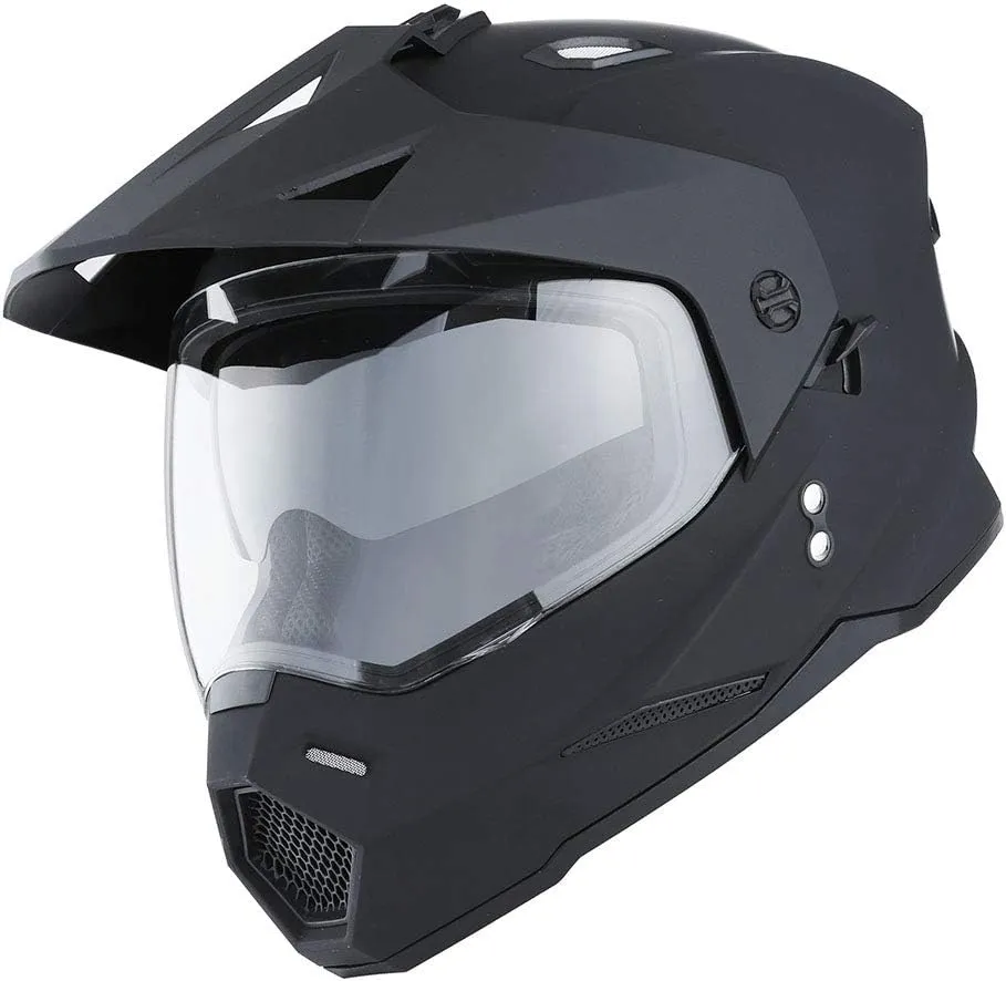 1Storm Dual Sport Motorcycle Motocross Off Road Full Face Helmet Dual Visor: HF802