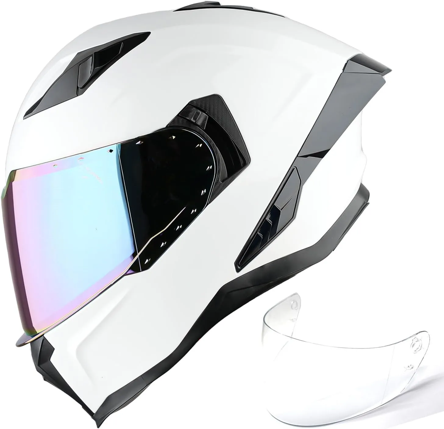 1Storm Motorcycle Full Face Helmet for Adults Men and Women Street Bike Racing Helmet DOT Approved with one Extra Clear Shield