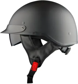 1Storm Motorcycle Half Face Helmet Mopeds Scooter Pilot with Retractable Inner Smoked Visor