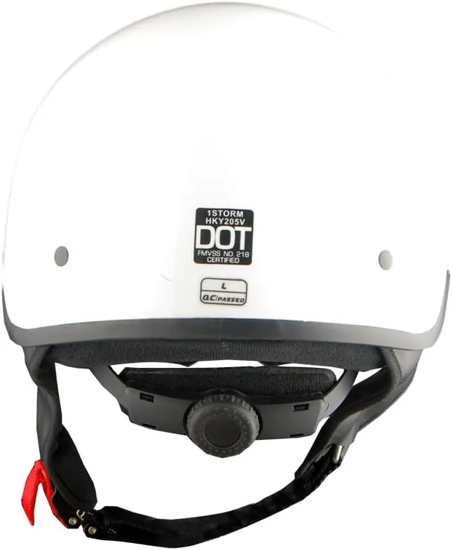 1Storm Motorcycle Half Face Helmet Mopeds Scooter Pilot with Retractable Inner Smoked Visor