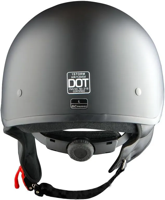 1Storm Motorcycle Half Face Helmet Mopeds Scooter Pilot with Retractable Inner Smoked Visor