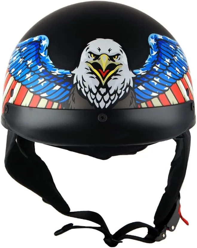 1Storm Motorcycle Half Face Helmet Mopeds Scooter Pilot with Retractable Inner Smoked Visor
