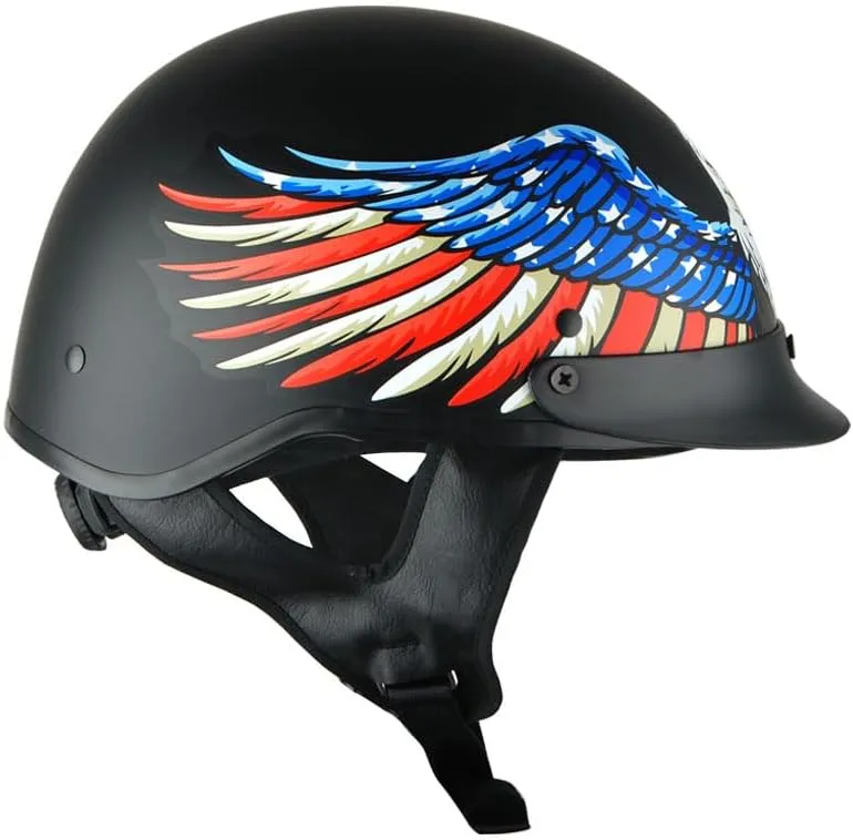 1Storm Motorcycle Half Face Helmet Mopeds Scooter Pilot with Retractable Inner Smoked Visor