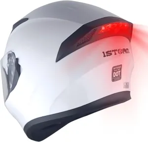 1Storm Motorcycle Street Bike Dual Visor/Sun Visor Full Face Helmet Element Silver Matt Black: HJK316