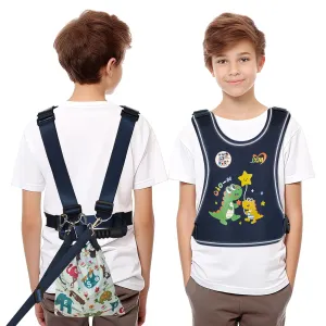 2025 New Safety Harness for Big Kids (6-12yrs) with Autism Special Needs ADHD/ASD, Teens Youth Vest Walking Harness with Grab Handle and Autism Awareness, Adjustable Tether Leash for Older Children
