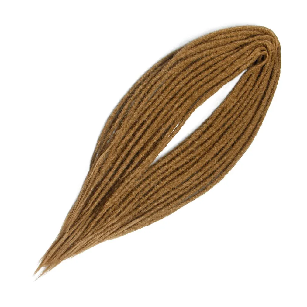 20" Double Ended Dreadlock Extensions 15 Strands Golden Brown DE Soft Synthetic Handmade Braid Dread Extensions