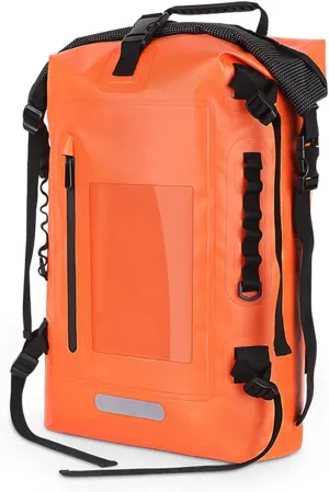 25L Floating Waterproof Dry Bag, Roll Top Dry Sack with Exterior Zippered Pocket, Keep Gear Dry Clean, for Swimming, Kayak, Rafting & Boating