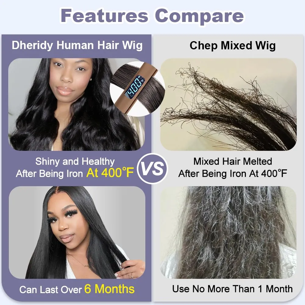 28 Inch 210% Density 6x4 Wear and Go Glueless Wigs Human Hair Pre Plucked Pre Cut 230g Straight Glueless 100% Human Hair Wigs for Black Women Tiny Knots HD Lace Closure Wigs Middle Part