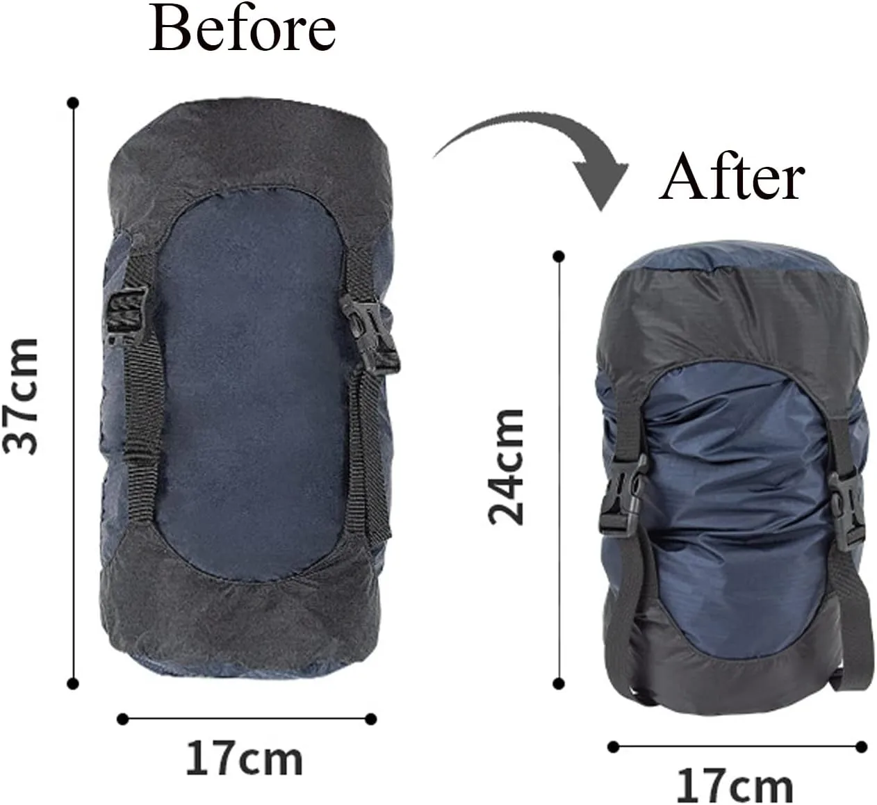 2pcs Compression Stuff Sack, 8L/18L/25L/35L Lightweight Sleeping Bags Storage Compression Sack for Camping, Hiking, Backpacking Trip