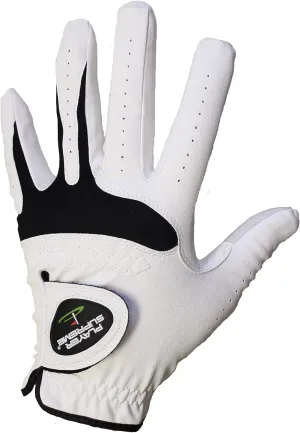 3-Pack Men's All Weather Synthetic and Cabretta Leather Golf Gloves for Right Handed Golfers (Worn on The Left Hand)
