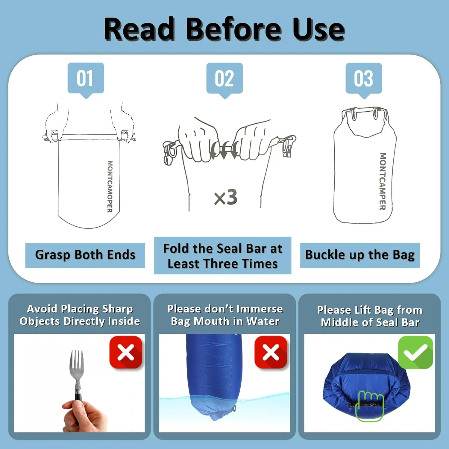 30D Nylon Waterproof Dry Bag-Extra Large Waterproof Storage Sack with Roll Top Closure-Suitable for Long Hiking, Camping, Kayaking and Beach-Float on Water(35L/Blue)