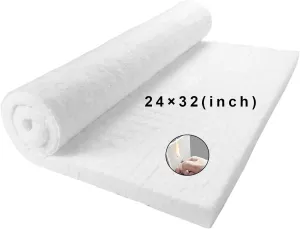 32" x24" x1" (Thick) Ceramic Fiber Blanket Fireproof Insulation Baffle Rated to 2400F, High-Temperature Resistance for Oven Stoves, Kilns, Forges
