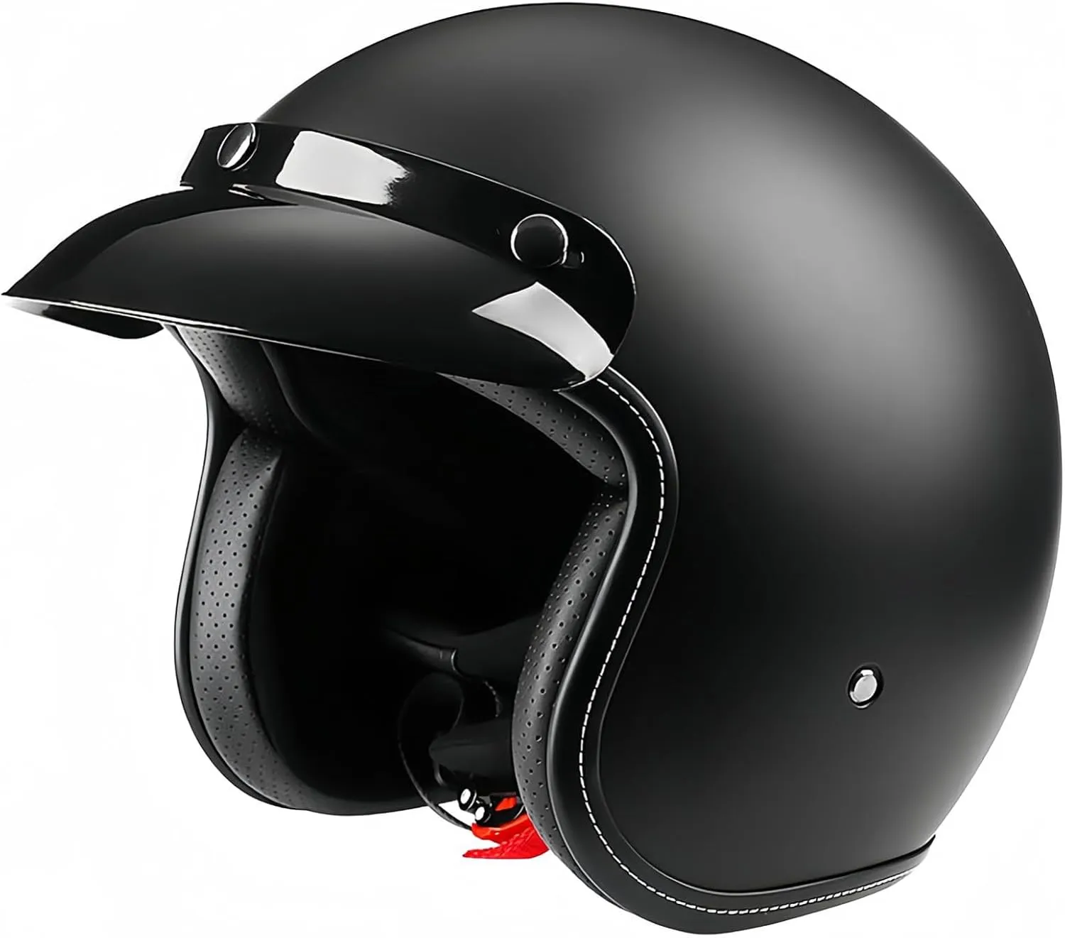3/4 Motorcycle Helmet DOT-Certified Brain-Cap Open Motorcycle Helmet with Sun Visor Half Shell Helmet Half Helmets Protective Helmet for Men Women