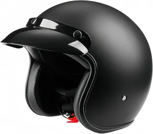 3/4 Motorcycle Helmet DOT-Certified Brain-Cap Open Motorcycle Helmet with Sun Visor Half Shell Helmet Half Helmets Protective Helmet for Men Women
