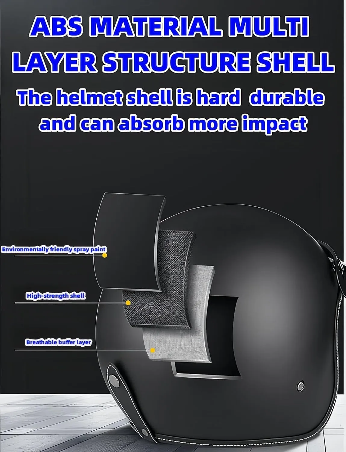 3/4 Motorcycle Helmet DOT-Certified Brain-Cap Open Motorcycle Helmet with Sun Visor Half Shell Helmet Half Helmets Protective Helmet for Men Women