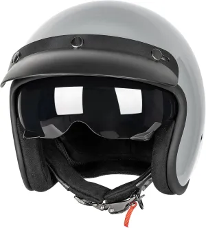 3/4 Open Face Retro Motorcycle Helmet Vespa Vintage for Vespa Motorbike Casco, Moped, Cruiser, Bobber, and Chopper - DOT Approved