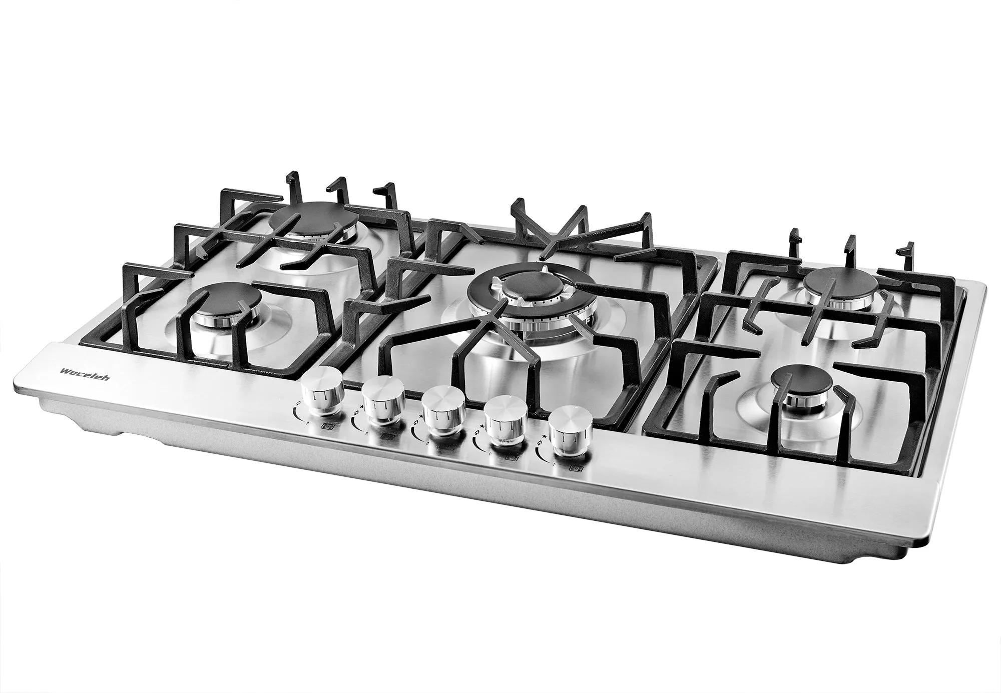 34" Gas Cooktop with Dual Size Power Burner Dual Fuel 5 Burner