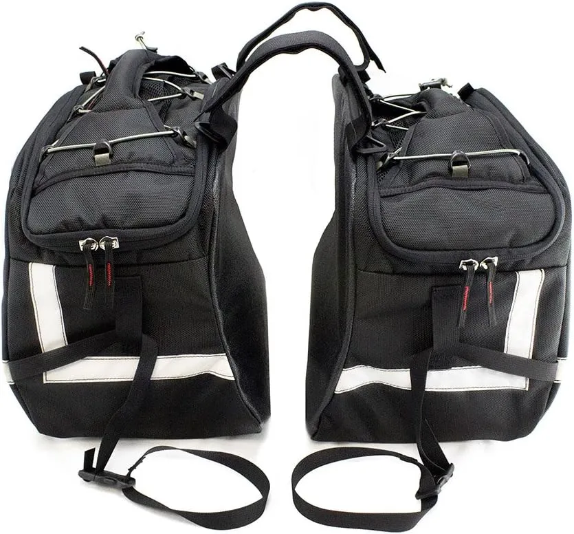 3550 Aeropac II Saddle Bags - Water-Resistant, Industrial Grade Ballistic Nylon w/Thermoplastic Insert, Anti-Scratch Vinyl on Inward Facing Wall - Red
