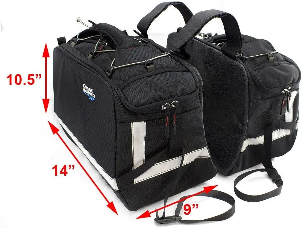 3550 Aeropac II Saddle Bags - Water-Resistant, Industrial Grade Ballistic Nylon w/Thermoplastic Insert, Anti-Scratch Vinyl on Inward Facing Wall - Red