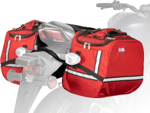 3550 Aeropac II Saddle Bags - Water-Resistant, Industrial Grade Ballistic Nylon w/Thermoplastic Insert, Anti-Scratch Vinyl on Inward Facing Wall - Red