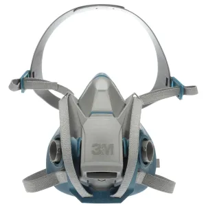3M Rugged Comfort Quick Latch Half Facepiece Reusable Respirator 6503QL, NIOSH, Cool Flow Exhalation Valve, Bayonet Connection, Silicone Face Seal, for Gases, Vapors, Dust, Maintenance, Construction,L