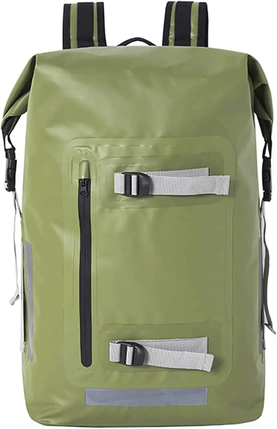 40L Portable Floating Waterproof Drying Bag, Roll-top Drying Bag, Light Storage Bag with Exterior Zippered Pocket (Color : Green)