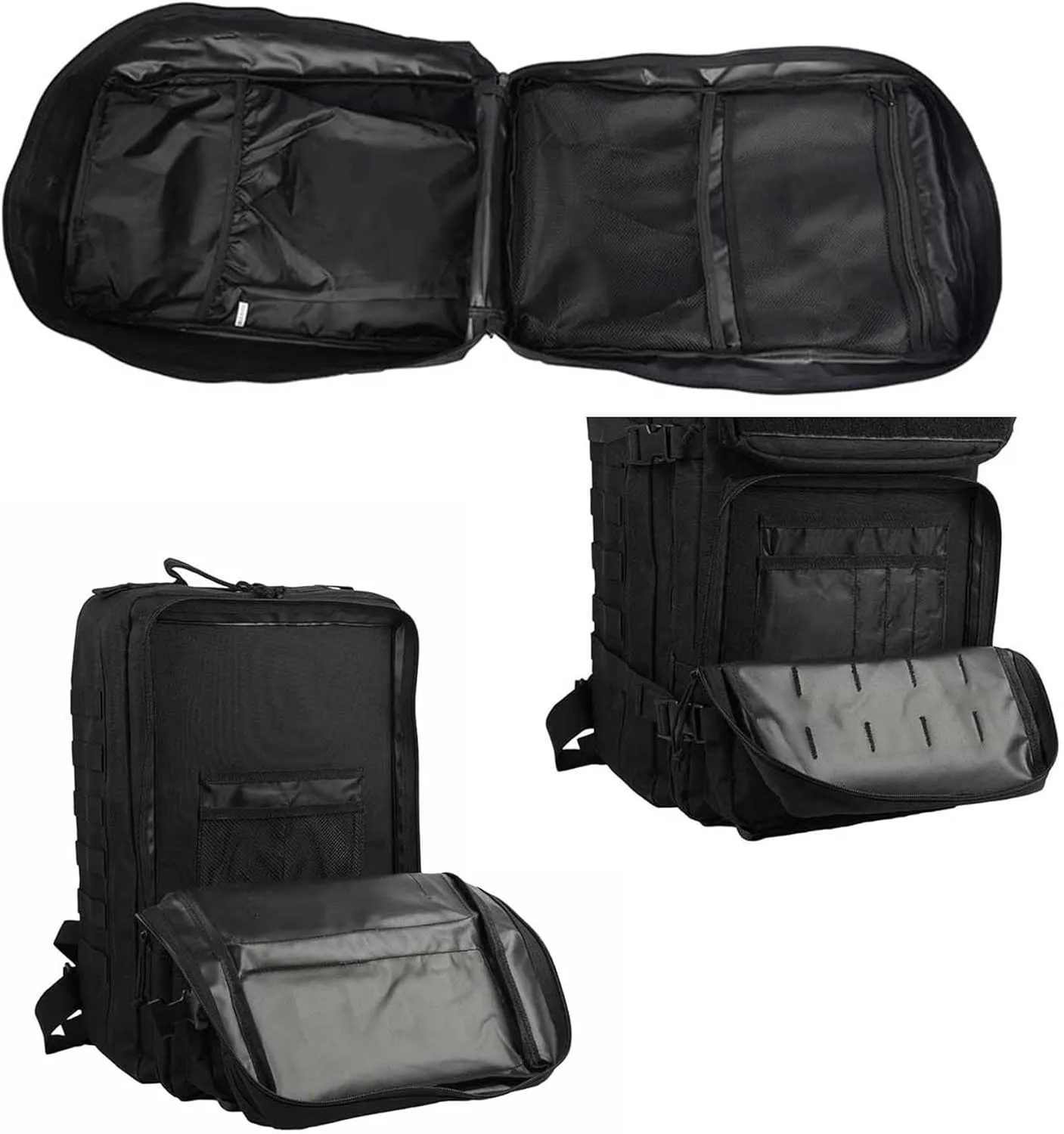 45L Military Tactical Backpack for Men & Women Bug Out Bag Assault pack Molle Daypack Hiking Trekking Rucksack(Black)