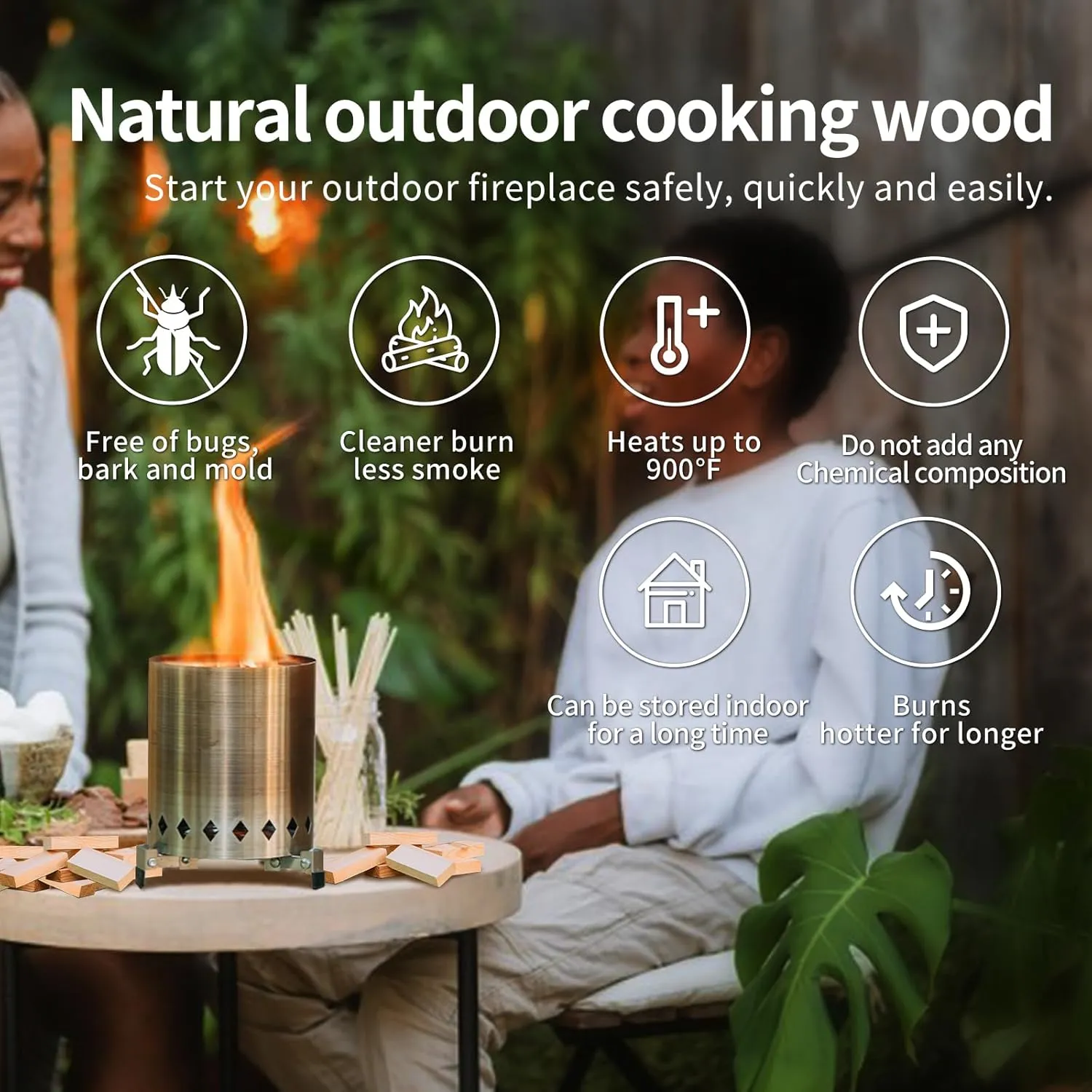 4" Lengths Mini Fire Sticks Wood,Pine Kiln Dried Firewood,Small Barkless Kilndling Logs,Solo Stove Accessories Prefect for Solo Stove Mesa,Tabletop Fire Pit,Pizza Oven,4 Lbs