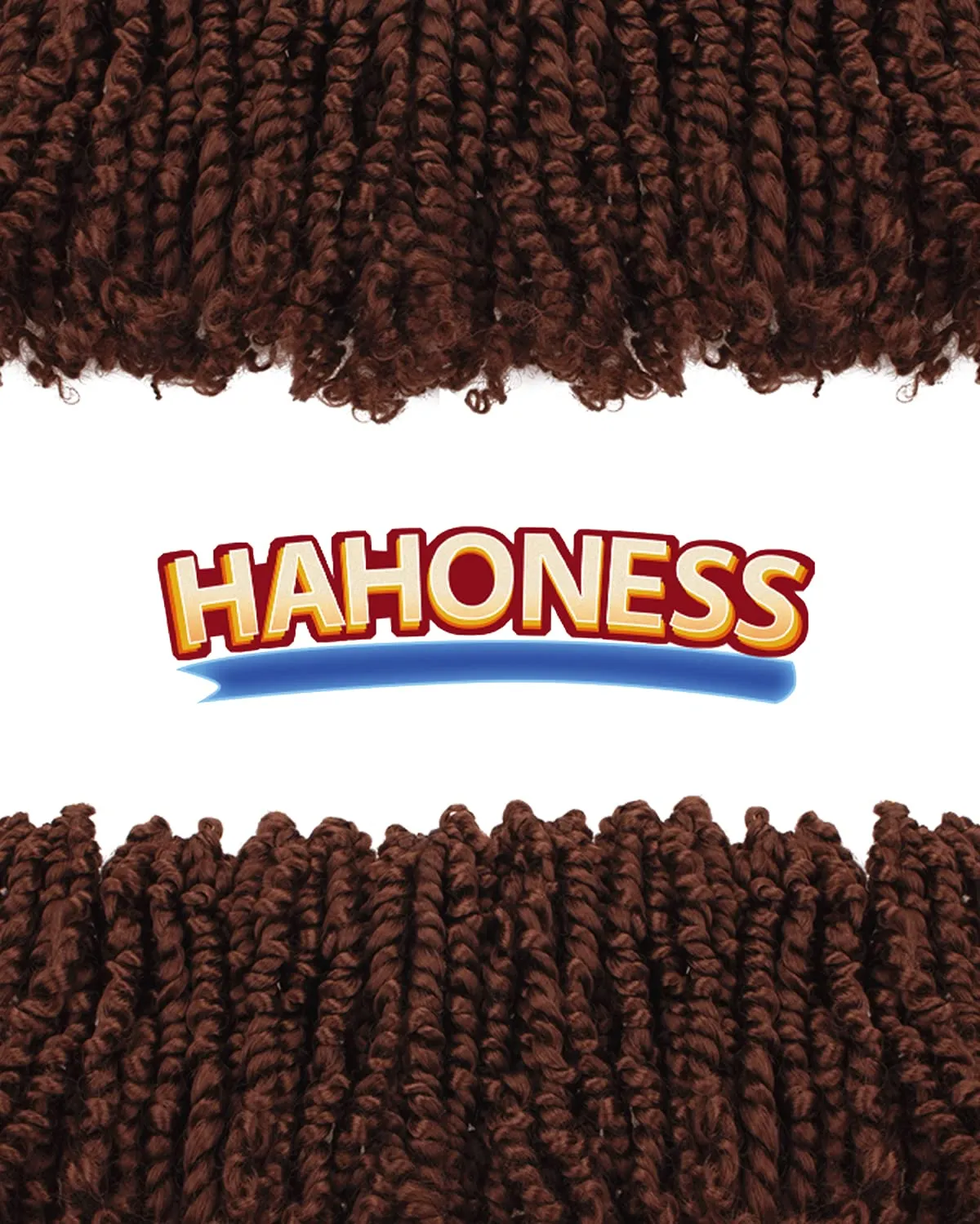6 Inches 8 Packs Super Short Passion Twist Crochet Hair for Black Women and Kids-Brown Pre Looped Pretwisted Soft Lightweight Hair Extension Braided by Spring Kinky Bohemian Curls(6"-8 Packs,30#)