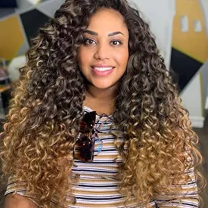 7 Packs Curly Crochet Hair for Black Women 14 Inch GOGO Curl Deep Ocean Water Wave Crochet Hair Synthetic Bohemian Beach Curl Crochet Braids Braiding Hair (14 inch, T27)