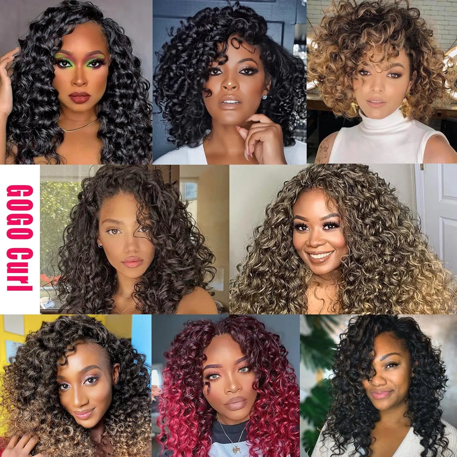 7 Packs GoGo Curl Crochet Hair 10 Inch Grey Short Curly Crochet Hair for Women Beach Curl Water Wave Deep Twist Crochet Braids Synthetic Braiding Hair Extensions (10 Inch, TGRAY)