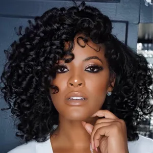 7 Packs GoGo Curl Crochet Hair 10 Inch Short Curly Crochet Hair for Women Water Wave Beach Curl Deep Twist Crochet Braids Synthetic Braiding Hair Extensions (10 Inch, 1B)